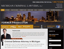 Tablet Screenshot of michigancriminallawyerspc.com